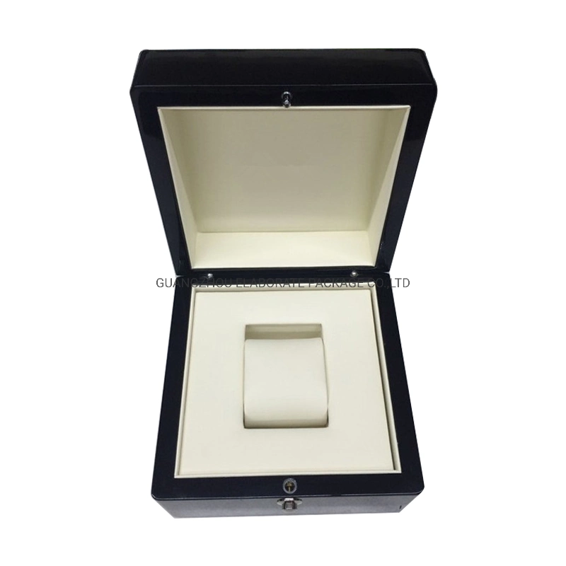 Classic Black Piano Glossy Paint Wooden Watch Packing Box