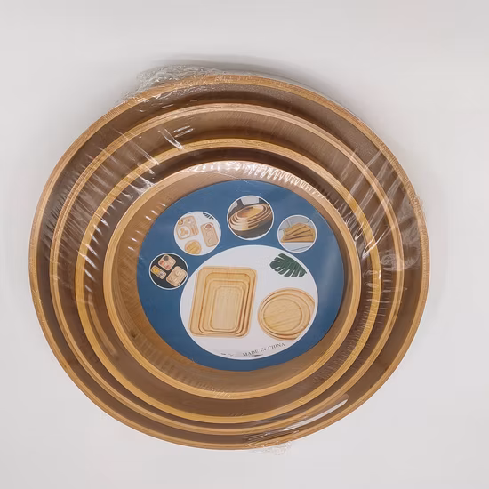 木製サービングトレイ & ハンドル付き木製トレイ